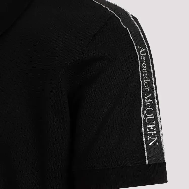   Alexander McQueen  Black Cotton Polo Black