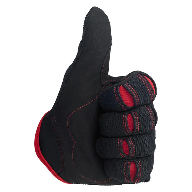 Biltwell Moto Gloves Handschuhe schwarz / rot