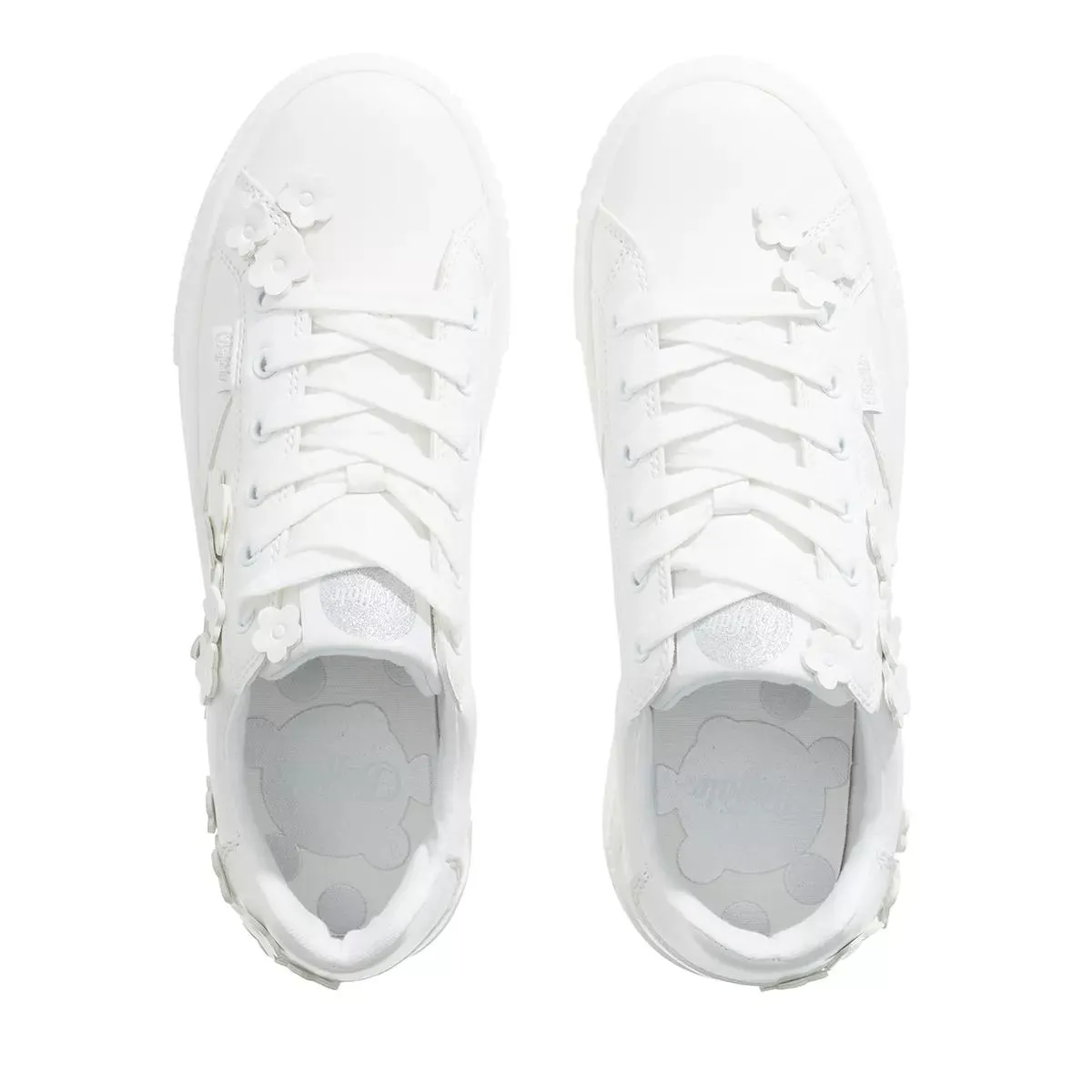   Buffalo  Paired Daisy White  Plateau Sneaker 