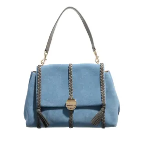   Chloé  Penelope Foldover Medium Tote Bag Blue  Schultertasche 