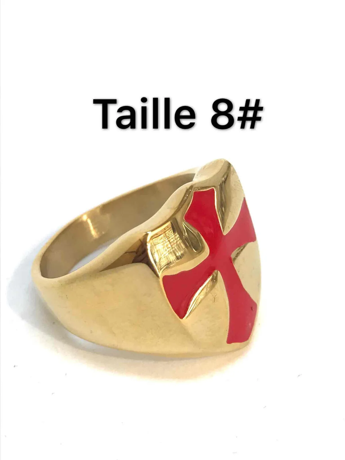 Cross Templar steel ring