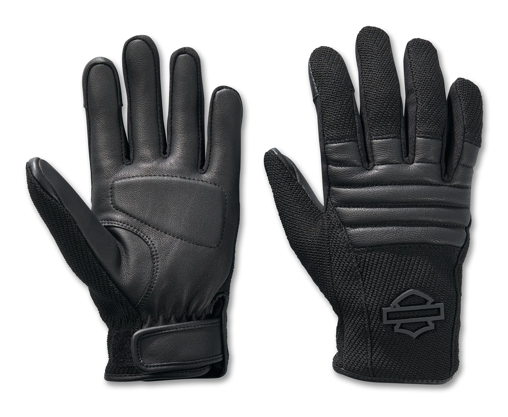 Harley-Davidson Damen Handschuhe Dyna Knit Leder schwarz