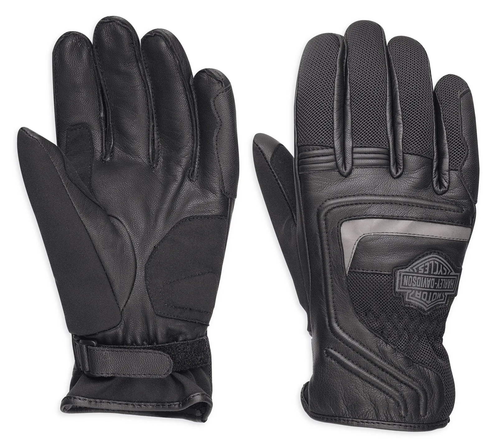 Harley-Davidson Leder & Mesh Handschuhe Bar & Shield EC