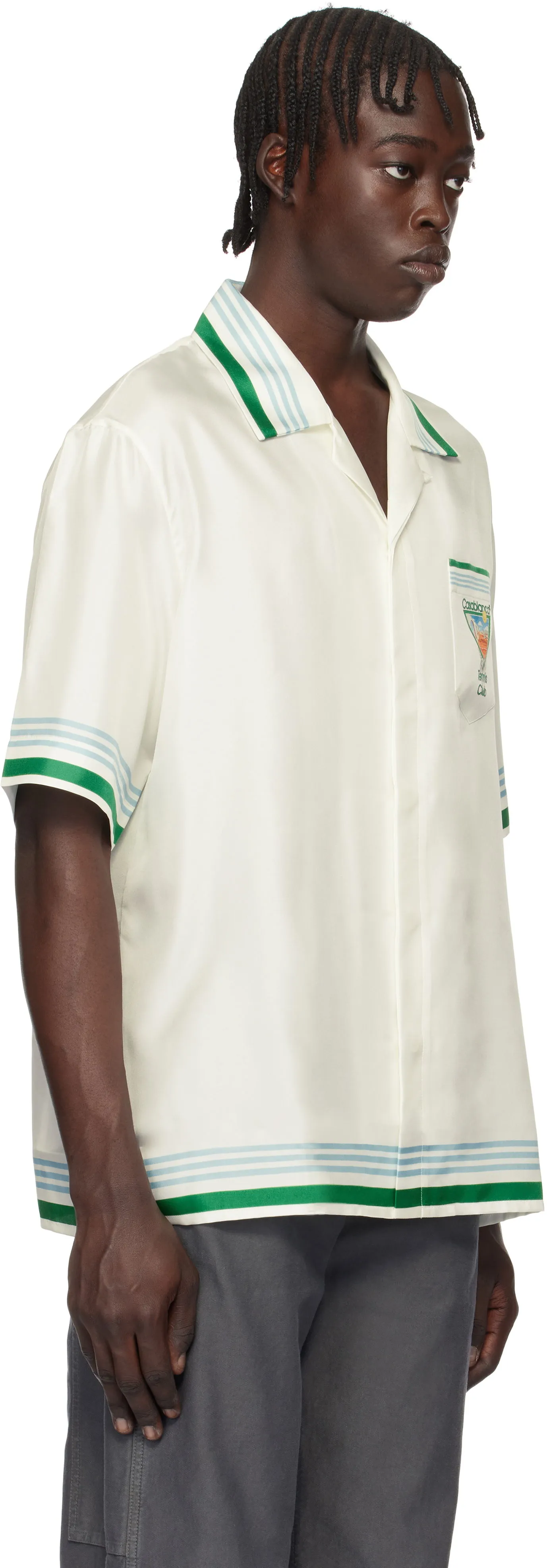 Hemd Casablanca Tennis Icon Print Relaxed Shirt U-MPS25-SH-003-08