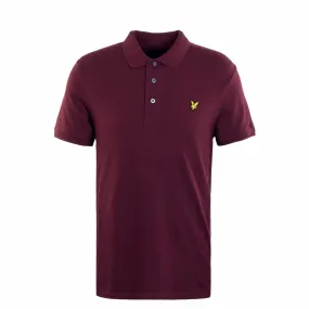 Herren Poloshirt - Plain - Burgundy