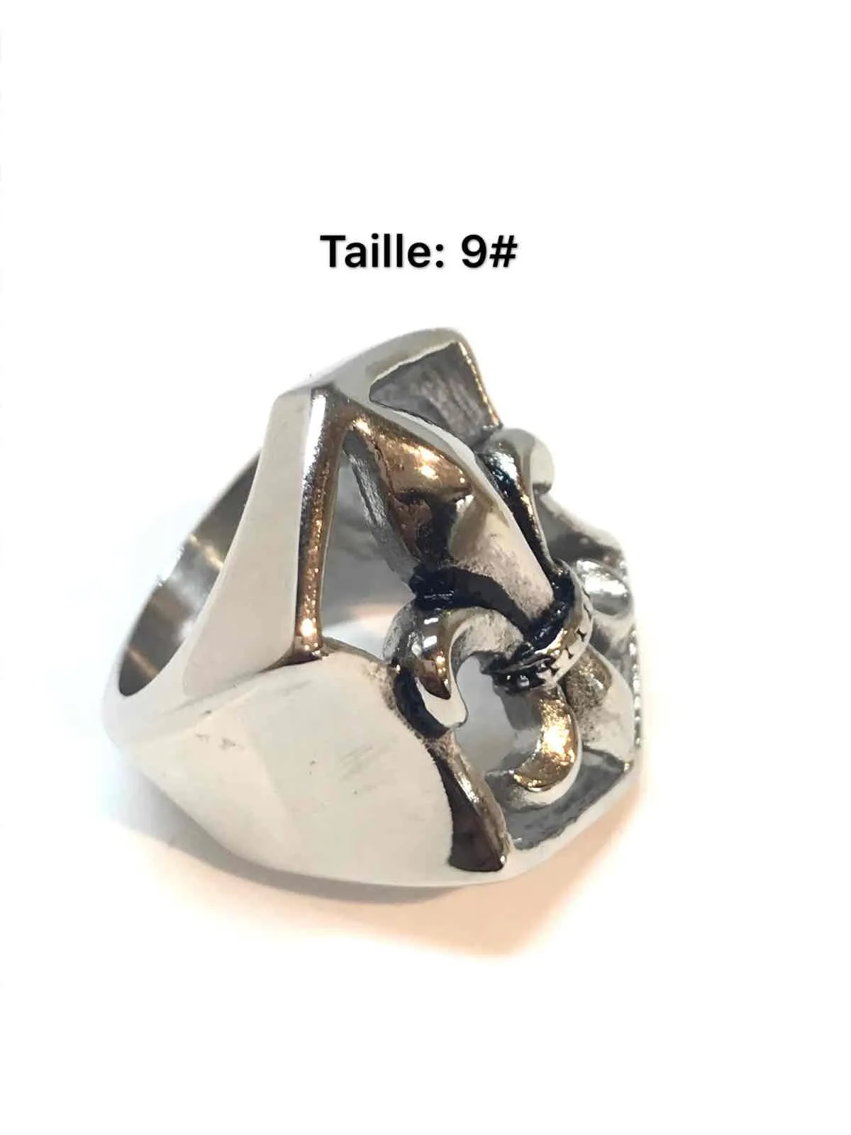 Lily flower steel ring