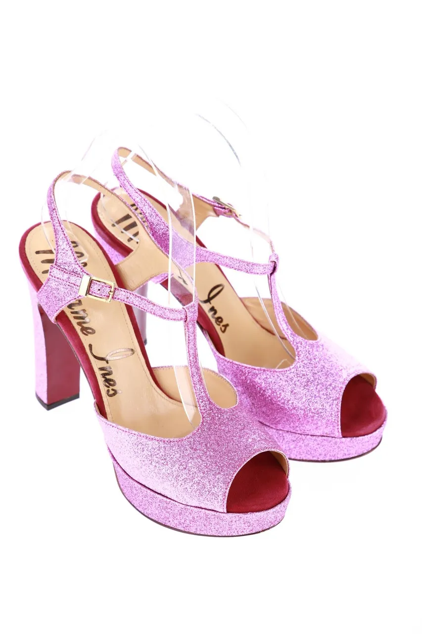 Madame Ines - Glitzer-Sandaletten