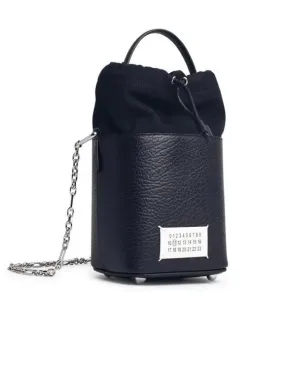   Maison Margiela  5Ac Black Leather Bag Black  Bucket Bag 