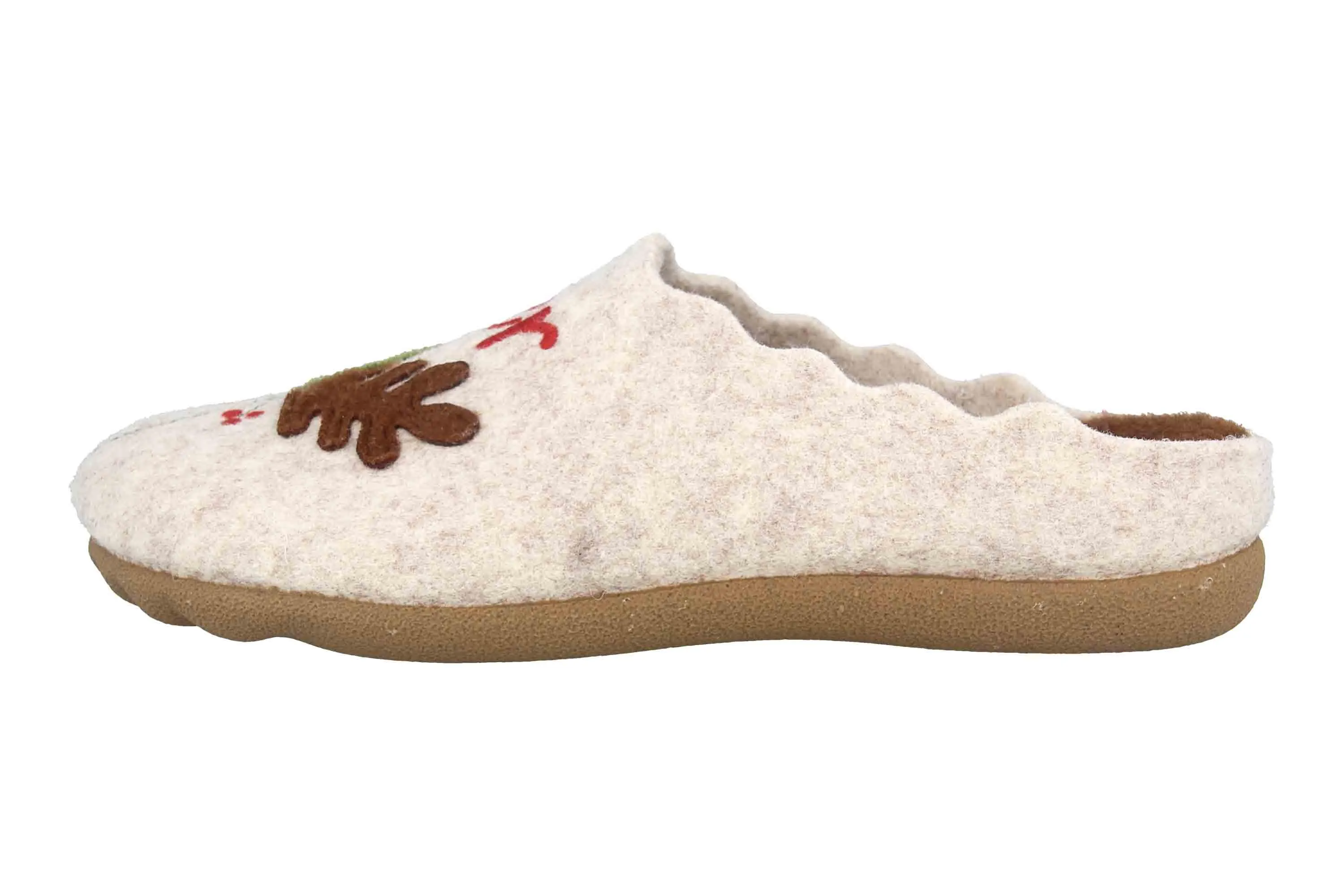 MayBe Clogs &amp; Hausschuhe in Übergrößen Beige MB65406 große Damenschuhe