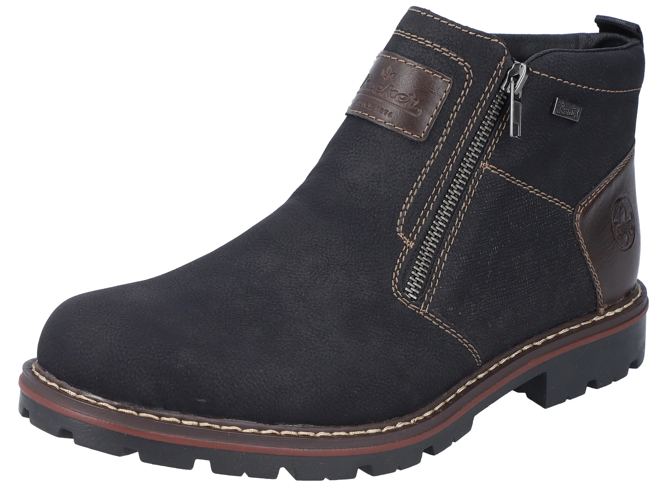 Rieker Herren Stiefelette Boots Reißverschluss Winterboots Warmfutter