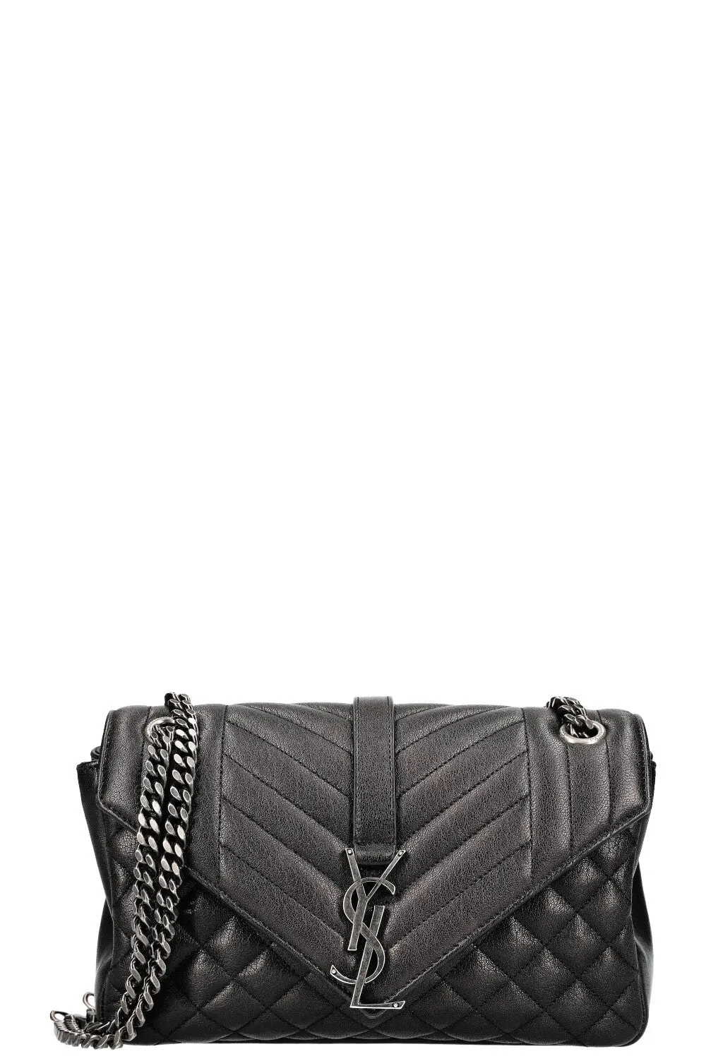 SAINT LAURENT College Bag Medium Quilted Black