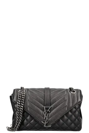 SAINT LAURENT College Bag Medium Quilted Black
