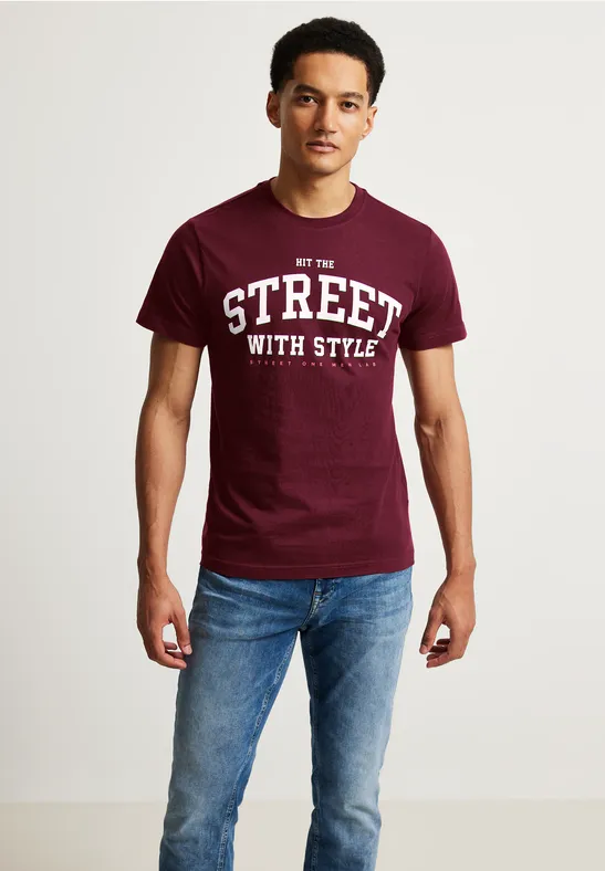 Street One MEN T-Shirt mit Frontprint 