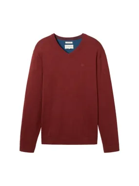 Strickpullover mit V-Ausschnitt