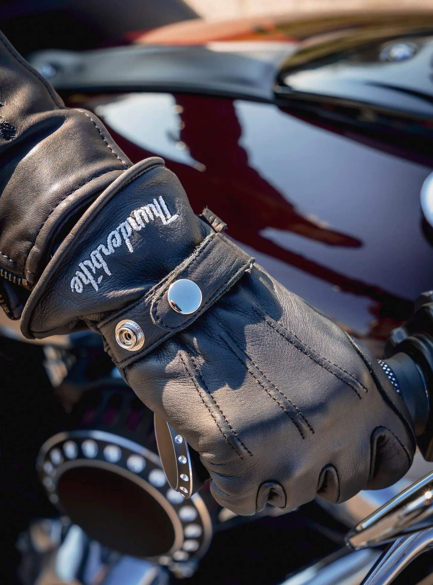 Thunderbike Handschuhe Retro, schwarz