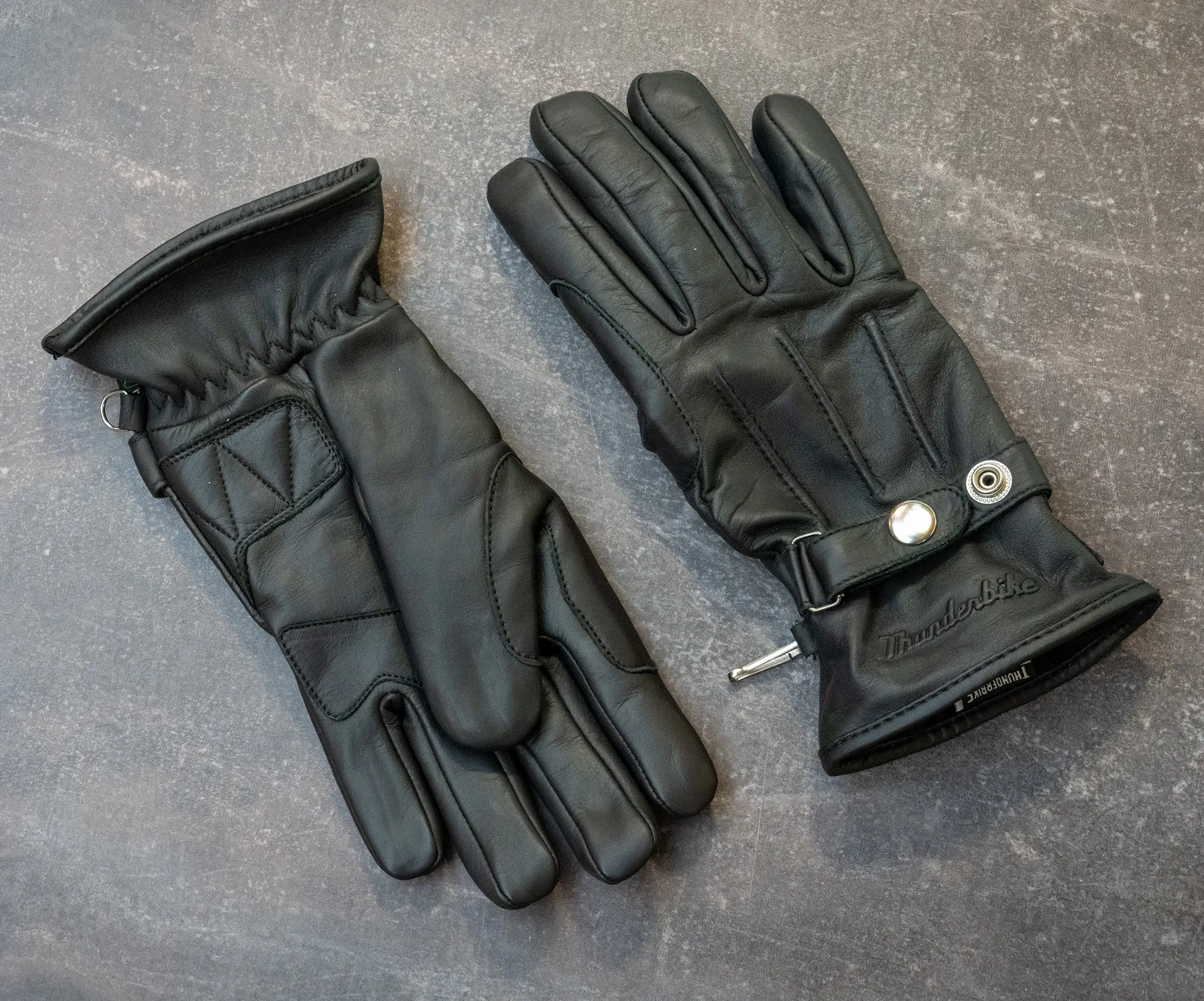 Thunderbike Winter Handschuhe Retro schwarz