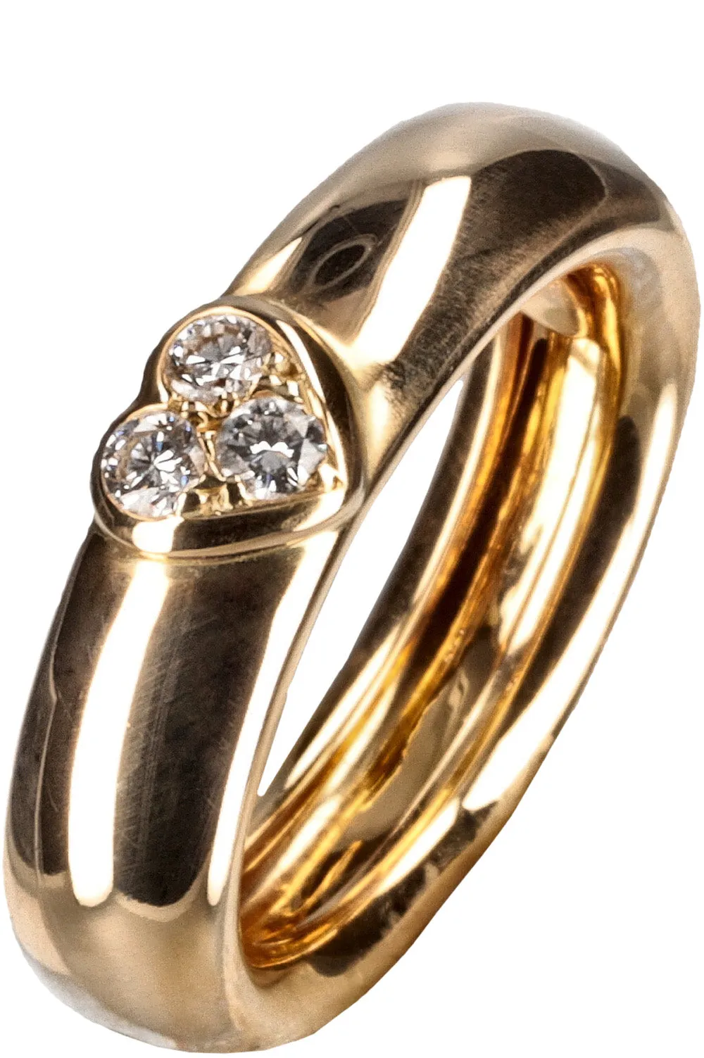 TIFFANY&CO. Vintage Heart Ring Diamonds Gold