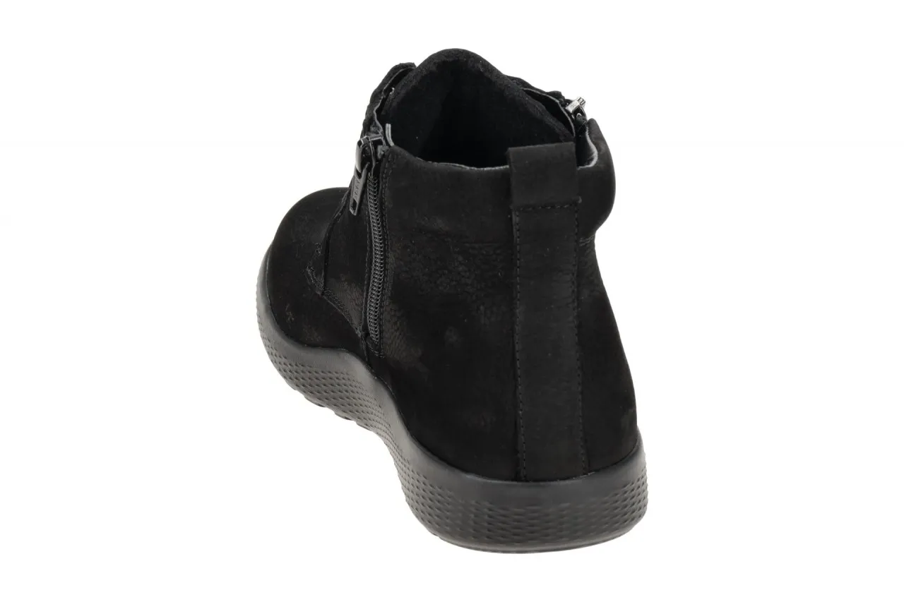 Waldläufer Ira Stiefelette schwarz Nubuck K-Weite